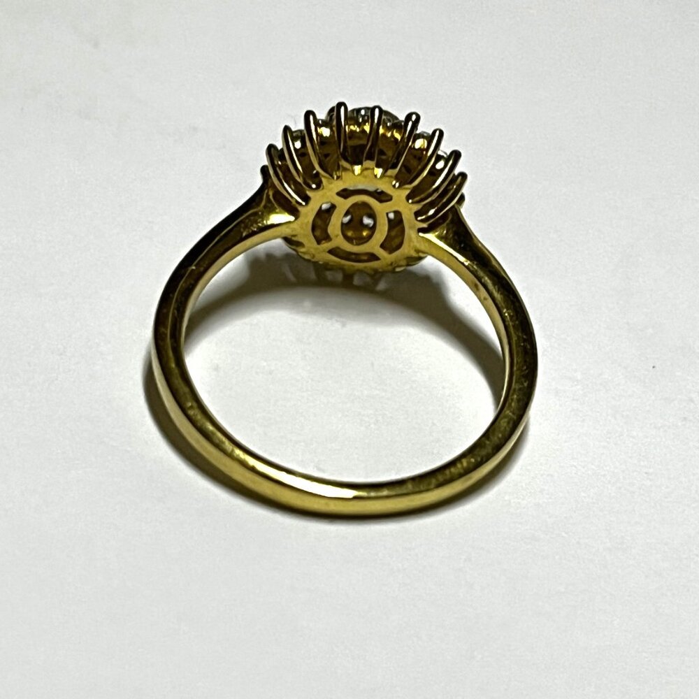 Sphene 14K Gold Vermeil over 925 Sterling Ring Size 8 - Picture 3 of 3